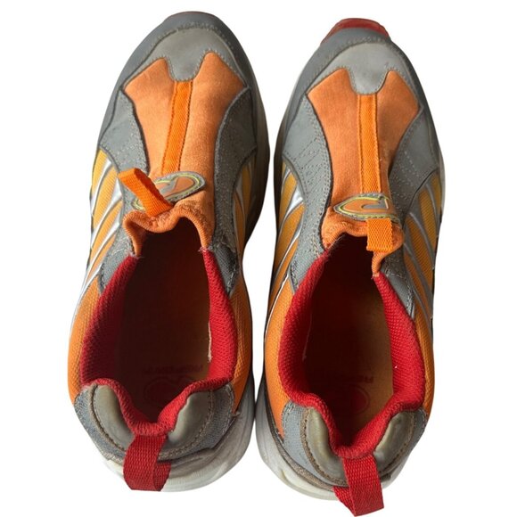 Women's REPORT Racer Leather Sneakers Orange/Red/Gray Size 9 (READ Notes) - Picture 1 of 16